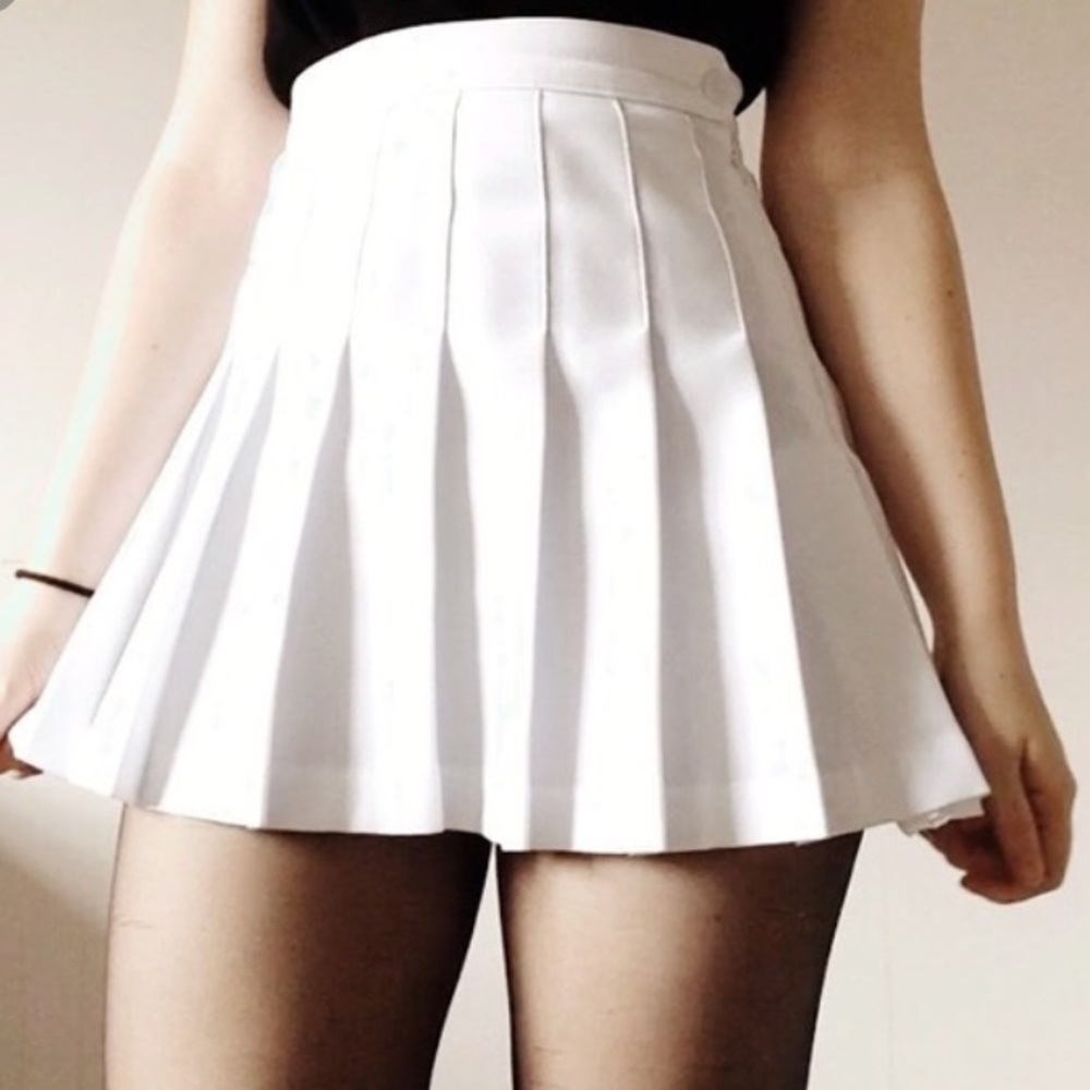 American apparel white tennis skirt